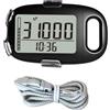 Generico Pedometro per Camminare Display Grande Portatile 3D | Monitor Distanza e Passi per Palestra Strada Montagna per Parco Strada Montagna Outdoor Corsa Trekking Palestra