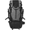 Hothingwell Zaino esterno 75L poliestere 600D nero e verde per campeggio escursionismo, grigio, 75 l, 48