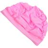 Didiseaon Cuffia da Nuoto Plissettata per Donna Adulta, Poliestere Rosa | Protezione Chioma, Elastica e Flessibile, Leggera, Stile Moda, Taglia Grande per Piscina e Terme