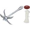 Generic Ancorà da Barca Ripiegabile con Zinco Cromato per Kayak,5.5 lbs (2.5
