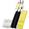 ZMdooreasy Canna da pesca telescopica tascabile, 21 cm, da ripiegata | Design ultraleggero da 25 g, materiale in fibra di carbonio, lunghezza estesa 50 cm, finitura nera, facile da maneggiare