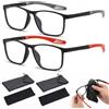 GWEOR 2 Paia di Occhiali da Vista con Regolazione Ottica Automatica, Occhiali Confort per Visione e Riposo Oculare, Messa a Fuoco Regolabile, Include 2 Custodie e 2 Panni di Pulizia