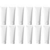 QUUPY 12PZ Ricaricabile Vuoto Tubi di Plastica Contenitori Cosmetici Bianchi Tubi Morbidi di Plastica Bottiglia per Pacchetto Facial Cleanser Crema Mani Lozione Cosmetica (100ML)