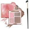 YIMVUNZ Palette Contouring Viso 4 Colori con Pennello Naso - Terra Abbronzante Matte e Illuminante Shimmer - Cipria Correttrice per Scolpire e Illuminare il Viso - Texture in Polvere Sfumabile