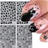 Mrltau 4 Fogli Adesivi per Unghie Con Gatto, Autoadesivi, Nail Art, Tatuaggi per Unghie, per Bambini, Halloween