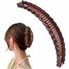kivrimlarv Fermaglio per capelli a banana, clip vintage per coda di cavallo, pinza per capelli a coda di pesce, impugnatura a pettine durabless, design classico, per donne e ragazze, accessorio