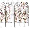 VEVOR Set 6 pz Traliccio da Giardinaggio 180x52,5 cm, Pannello da Giardino in Metallo con Finitura Verniciata a Polvere, Collegabili, Grigliato da Supporto Divisorio Decorativo per Rose Rampicanti