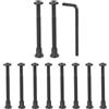 QUARKZMAN 10 Set Bulloni a Testa Esagonale M6x80mm con Dado M6x15mm Nero | Bulloni Testa Cilindrica e Chiave Esagonale Bulloni e Viti per Connettori Mobili per Cintura a Scomparsa Nero