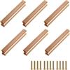 GANILITY Maniglie in Legno, 6 Pezzi 64mm Pomelli per Mobili Cucina, Armadi, Comodino, Bagni, Uffici - Maniglie Moderne per Cassetti