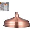 DOITOOL Soffione Doccia Rame Antico 8 Pollici Testa a Pioggia Con Getti in Silicone Ugello Doccia Vintage Per Bagno Facile Installazione E Risparmio Idrico