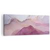 ARTTOR Quadri Moderni su Tela 120x50 cm Stampe da Parete Astratto Pastello - 4668 | Marmo Rosa Viola Quadro Decorativo Grande 1 pezzo Soggiorno Camera da Letto Arte da Parete Decorazione da Parete ARTTOR