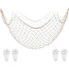 Yuqilin 200×100 CM Rete da Pesca Decorativa, Stile Marino Decorazione da Parete | Stile Mediterraneo Set per Appendere Foto, per Pareti di Feste, Casa, Decorazioni Fotografiche (Bianco)