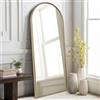 HLFMVWE Specchio da parete a figura intera in metallo con cornice in alluminio, specchio da pavimento 120 x 40 cm, grande specchio ad arco per bagno, soggiorno, camera da letto, ingresso spogliatoio