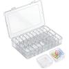 Samlonge 31 pezzi Contenitori in Plastica Trasparente, Mini Organizer con Coperchio, Contenitore Rettangolare Resistente per Accessori, Scatola per Perline Gioielli Orecchini Artigianato Viti