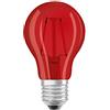OSRAM STAR DECO CLASSIC A Lampadina LED, Attacco: E27, Rosso, 3000 K, 2.5 W, Equivalenti a 15 W, LED STAR DECO CLASSIC A, Opaco, Taglia Unica