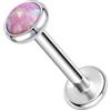 ZS ASTM F136 Titanio 16G 8mm Gioielli Piercing Per Conch, Trago, Helix, Lobo Dell'orecchio - Ipoallergenico Interna Filettatura Posteriore Piatta Cartilagine Orecchino a Bottone