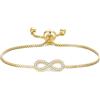 Philip Jones Bracciale dell'amicizia Infinity Placcato in Oro Creato con Cristalli Zircondia®