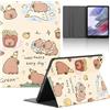 Yimctoie Tablet Cover per Samsung Galaxy Tab A7 Lite 8,7 2021 SM-T227/T225/T220, Carino Anime Capybara Modello Cover con Funzione Pelle PU Holder Flip con Ultra Sottile Antiurto Regolabile Protezione Case