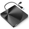 varkda Masterizzatore portatile esterno per CD DVD USB 3.0 Tipo-C per | Lettore DVD sottile CD DVD +/-RW Drive masterizzatore CD masterizzatore registratore per PC desktop MacBook Windows 11/10/8/7