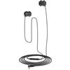 Geekria auricolari cablati per dormire da 3,5 mm, mini auricolari in-ear in silicone ultra morbido con microfono e controllo volume (solo cellulare), per dormire sul fianco e viaggiare (neri)