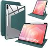 Lemxiee Cover per Samsung Galaxy Tab S12 Ultra & Tab S11 Ultra 14.6 Case per supporto rotante & Slot per penna Custodia in pelle PU + Acrilico trasparente