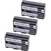vhbw 3x batteria compatibile con Canon MV750i, MVX3i, MVX100i, MV730i, MV700i, MVX2i, MVX1i, MVX1, MVX150i fotocamera (1300mAh, 7,2V, Li-Ion)
