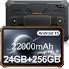 Blackview Active8 Pro Rugged Tablet, 24GB(8GB + 16GB) RAM + 256GB ROM/TF 1TB 10,36 pollici Android 15 Tablet Robusto, 2,4K FHD+, batteria 33W 22000mAh, fotocamera 48MP con ArcSoft, Dual 4GSIM 5GWiFi