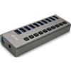 i-tec Hub USB Alimentato, Hub USB 3.0 con 10 Porte di Ricarica con Interruttore ON/off - 10 Porte USB 3.0 con Alimentatore 48W