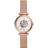 Fossil Orologio Carlie per donna, Movimento automatico con cinturino in acciaio inossidabile o in pelle