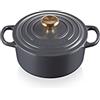 Le Creuset Pentola in ghisa smaltata 18 cm Le Creuset Signature Cocotte Ronde con oro...