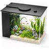 Normodic Piccolo acquario Betta da 3,7 l, set completo, acquario nano in acrilico con pompa silenziosa e filtro, illuminazione a LED con 10 livelli di luminosità e 3 modalità di colore, ideale per pesci da