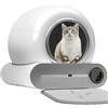 RETRIN Cassetta per Lettiera Gatto Autopulente Automatica Chiusa Antiodore Elettrica, Toilette Intelligente, Controllo App/con Tappetino, per Pulizia