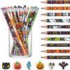 GgiAvbn Set di matite per Halloween, 90 pezzi, 48 matite colorate e 42 gomme
