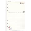 Zelten Carta perforata multicolore, 45 fogli, 90 pagine, per rilegatura a 6 fori, quaderno ricaricabile (A5, Fairy Tale Diary)