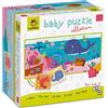 Ludattica | Baby Puzzle Il Mare | Puzzle bambini da 2 anni | Puzzle Double Face 32 pezzi | Due giochi in uno | Dimensione 67 x 32 cm | Made in Italy