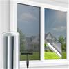 Admygo Pellicola per finestra, per privacy, unidirezionale, trasparente, a specchio, anti-UV, riflettente al calore, per casa e ufficio (argento, 60 x 400 cm)