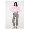 Tezenis Jogger In Cotone Pesante Stampato Donna Grigio