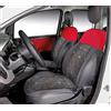 CORA Spa Coprisedili Anteriori Personalizzati, Fiat Panda 12>, Tess. Cotone Quadri Grigio E Poliestere Rosso/grigio, color Grigio