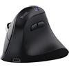 Trust 26107 Vyran Mouse Ergonomico Verticale Wireless RF 2.4GHz Bluetooth Ottico 4800 DPI 8 tasti Ricaricabile USB-C colore Nero