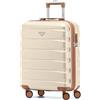 Flight Knight Valigie Rigide in ABS Leggere a 4 Ruote - Bagaglio a mano approvato per oltre 60 compagnie aeree tra cui easyJet, Jet2 e dimensioni massime per Ryanair (Priorita) 55x40x20cm