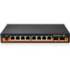 Elfcam® - 10 Gb Switch in fibra ottica compatibile con Freebox Ultra, con 2 porte 10G SFP+ e 8 porte 2,5 Gigabit Ethernet RJ45, Plug & Play non gestito (2 porte 10Gb SFP+ e 8 porte 2,5G RJ45)