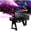 TECKZOON Macchina del Fumo 1500W con 6 LED, Cannone Nebbia Portatile con Supporto e Tracolla, Design a Doppio Utilizzo, Funzione Timer, Smoke Machine per Halloween, DJ, Palco, Matrimoni e Feste
