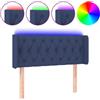 vidaXL Testata LED blu 93x16x78/88 cm in tessuto