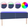 vidaXL Testiera LED blu 200x5x78/88 cm Tessuto