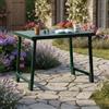 Dmora - Tavolino da Esterno Siracusa, Tavolo Pieghevole Multiuso, Tavolino da Campeggio, 100% Made in Italy, Cm 81x56h63, Verde