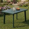 Dmora Tavolo da Esterno Montereo 126x76x72h cm Verde 6 Posti Finitura Effetto Liscio, Lunghezza Massima 126 cm Made in Italy