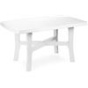 Dmora - Tavolo da Esterno Avellino, Tavolo Rettangolare da Giardino, Tavolino Fisso Multiuso, 100% Made in Italy, Cm 70x70h72, Bianco