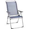 Lafuma Mobilier Alu Cham Sedia Pieghevole, Batyline, Blu, 62,5x67x111 cm