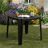 Dmora Tavolo da Esterno Gradarar 75x75x72h cm Nero Antracite 4 Posti Lunghezza Massima 75 cm, Finitura Effetto Rattan Made in Italy