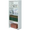 Dmora Libreria con Quattro Ripiani, Colore Bianco, cm 60 x 145 x 30